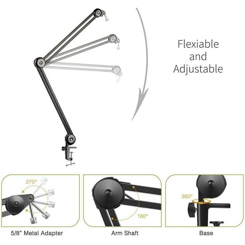 Soporte de Brazo de Micrófono Melon Audio GAZ-40 Plegable