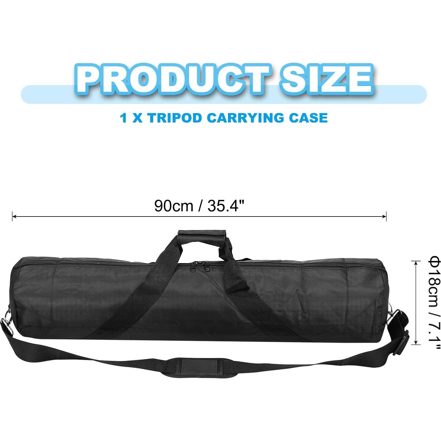 PATIKIL Tripod Carrying Case, 35.4" x 7.1" Heavy Duty Oxford Cloth Padded Tripod Bag with Adjustable Shoulder Straps and Handles for Light Stands Umbrellas Tripods Mic Speaker Stand, Black