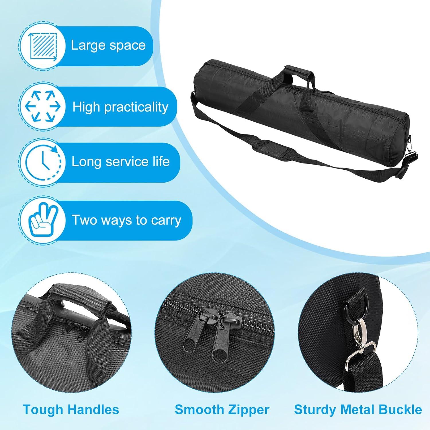 PATIKIL Tripod Carrying Case, 35.4" x 7.1" Heavy Duty Oxford Cloth Padded Tripod Bag with Adjustable Shoulder Straps and Handles for Light Stands Umbrellas Tripods Mic Speaker Stand, Black