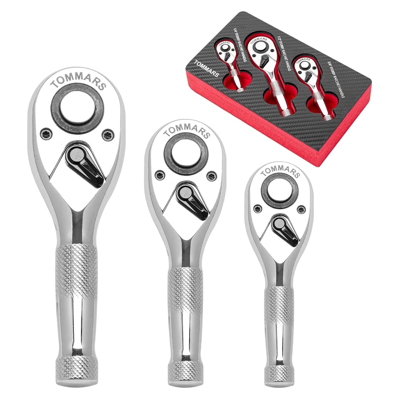 Juego de Llaves de Carraca TOMMARS 3 Piezas 72 Dientes