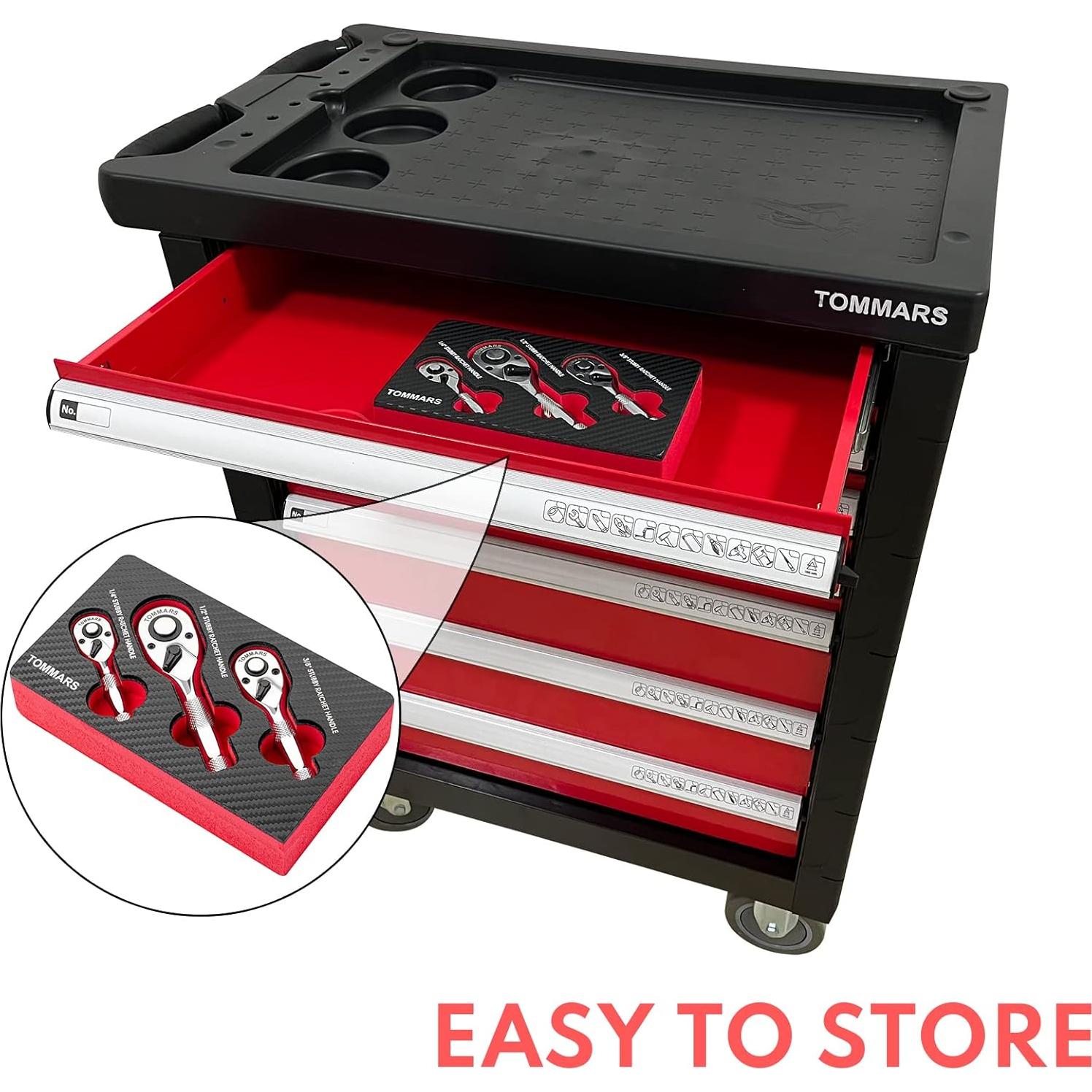 Juego de Llaves de Carraca TOMMARS 3 Piezas 72 Dientes