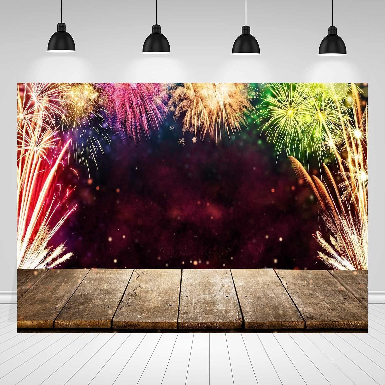 Fondo de Fotografía Vinilo NeoBack 213x152cm Madera Fuegos Artificiales