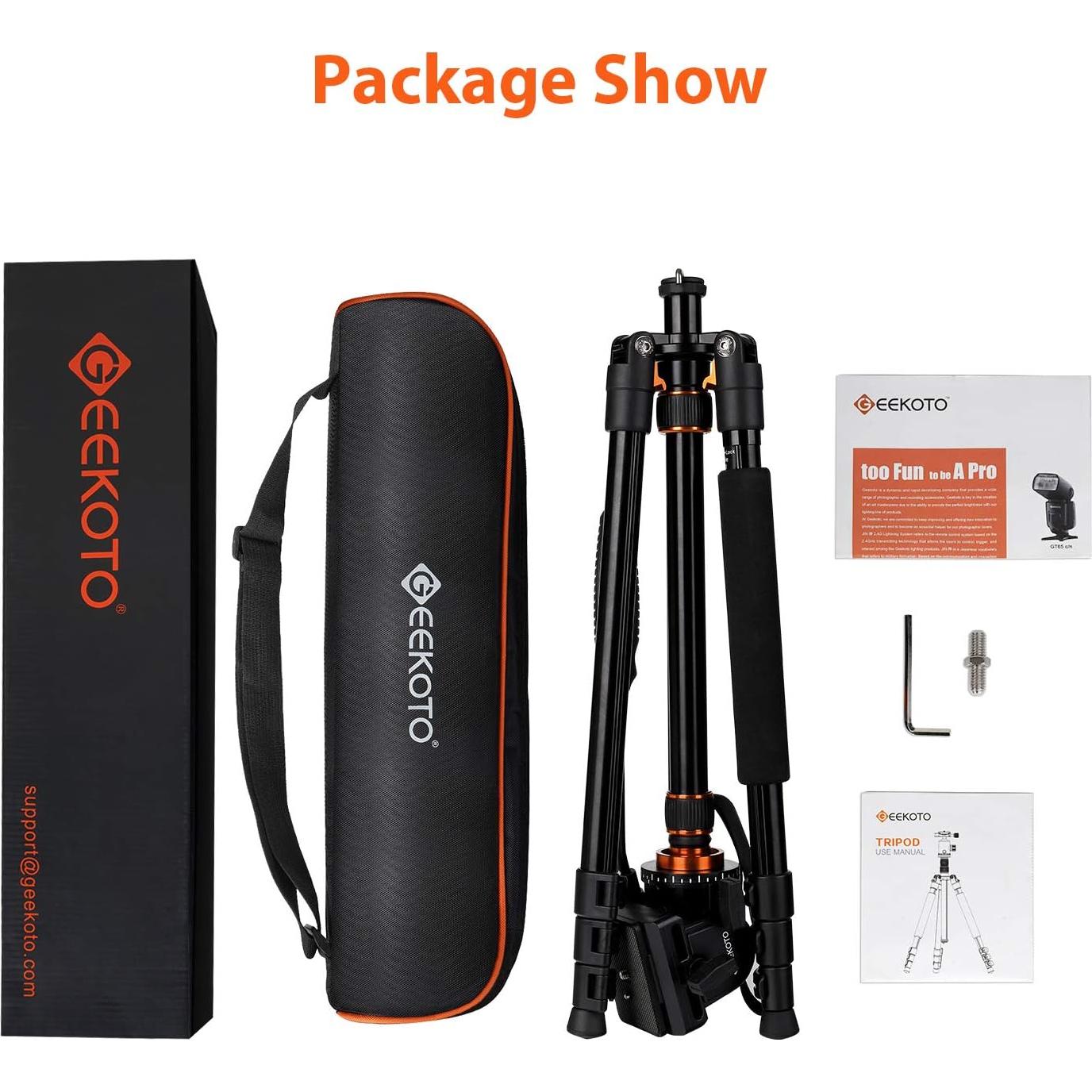 Trípode Profesional GEEKOTO para Cámara DSLR 195.58 cm