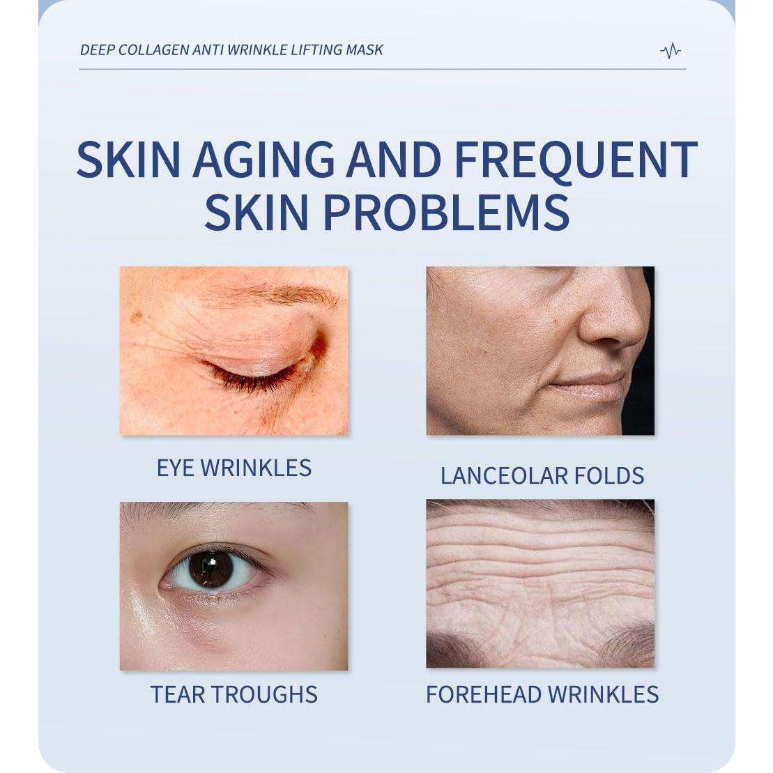 Mascarilla Facial de Colágeno DATANSUN 5 Pcs Hidratación Profunda