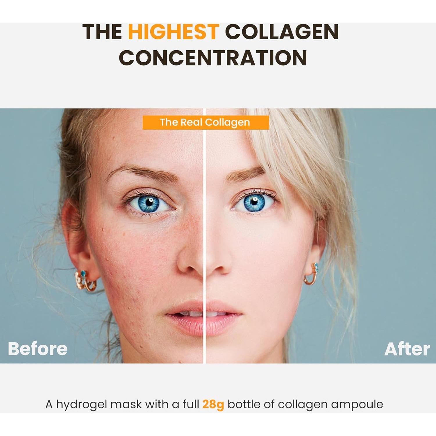 Mascarilla Facial de Colágeno DATANSUN 5 Pcs Hidratación Profunda