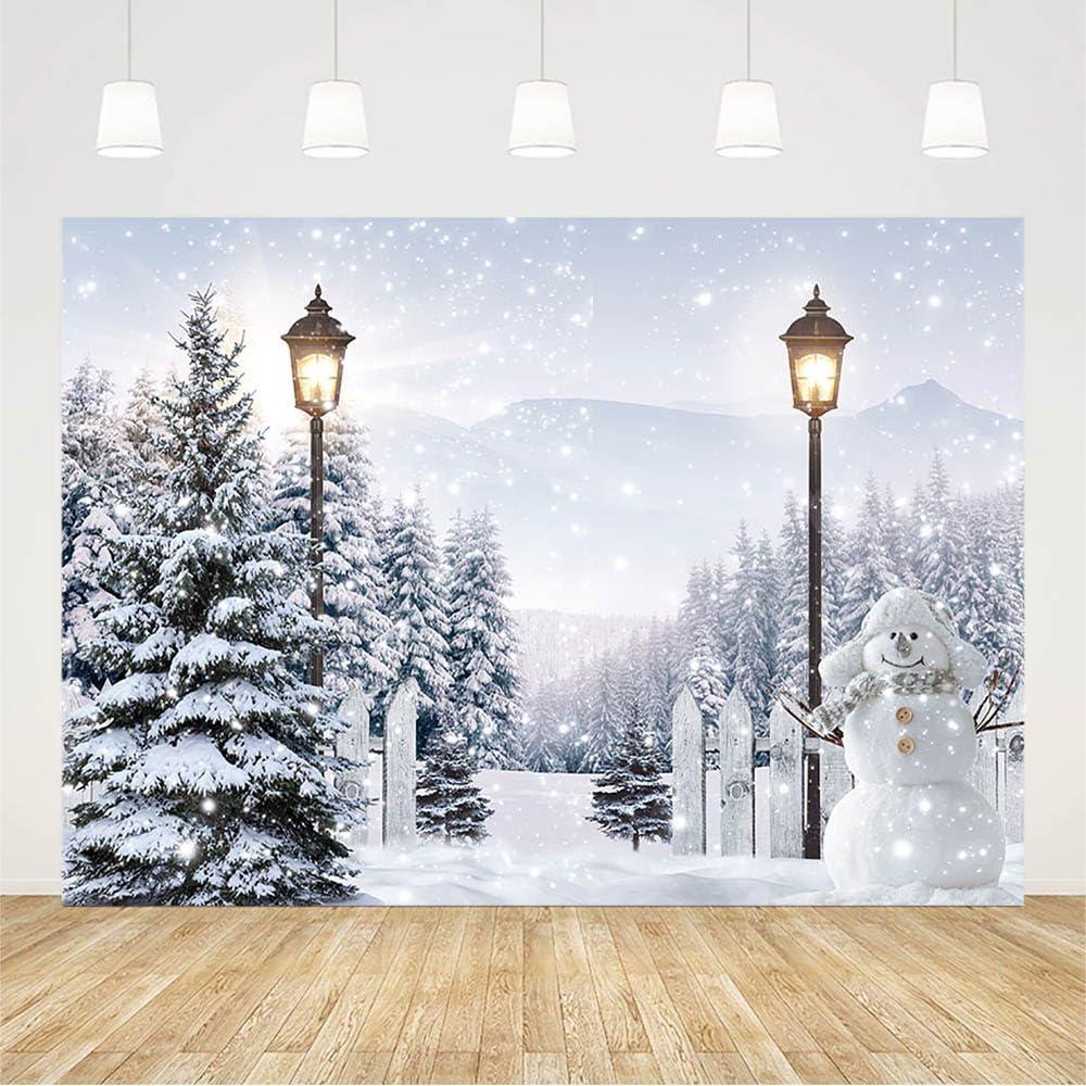 Fondo de Navidad Invierno AIBIIN 210x150 cm Bosque Nevado