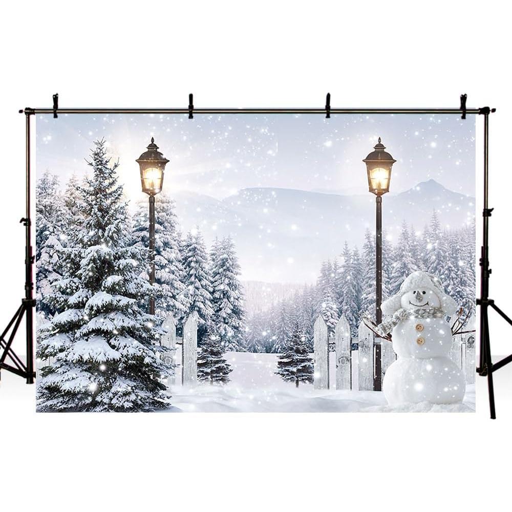 Fondo de Navidad Invierno AIBIIN 210x150 cm Bosque Nevado