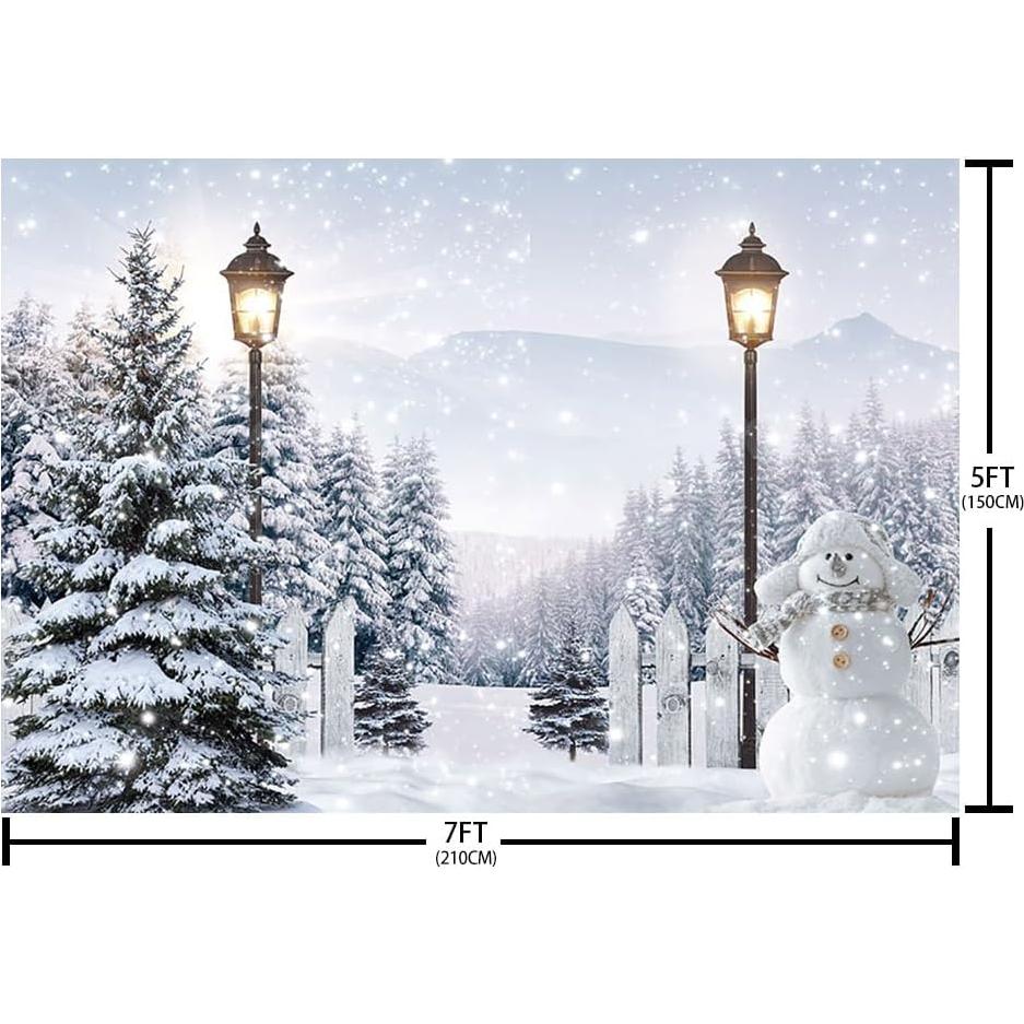 Fondo de Navidad Invierno AIBIIN 210x150 cm Bosque Nevado