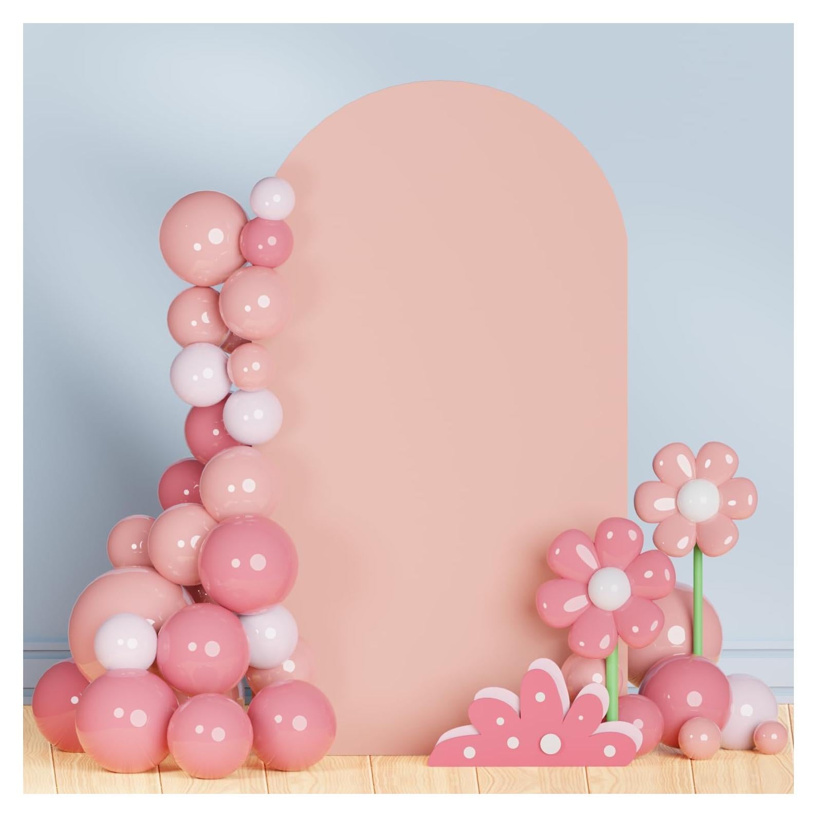 Cubierta de Arco Ajustada Spandex Rosa Polvoriento 0.64x1.52m