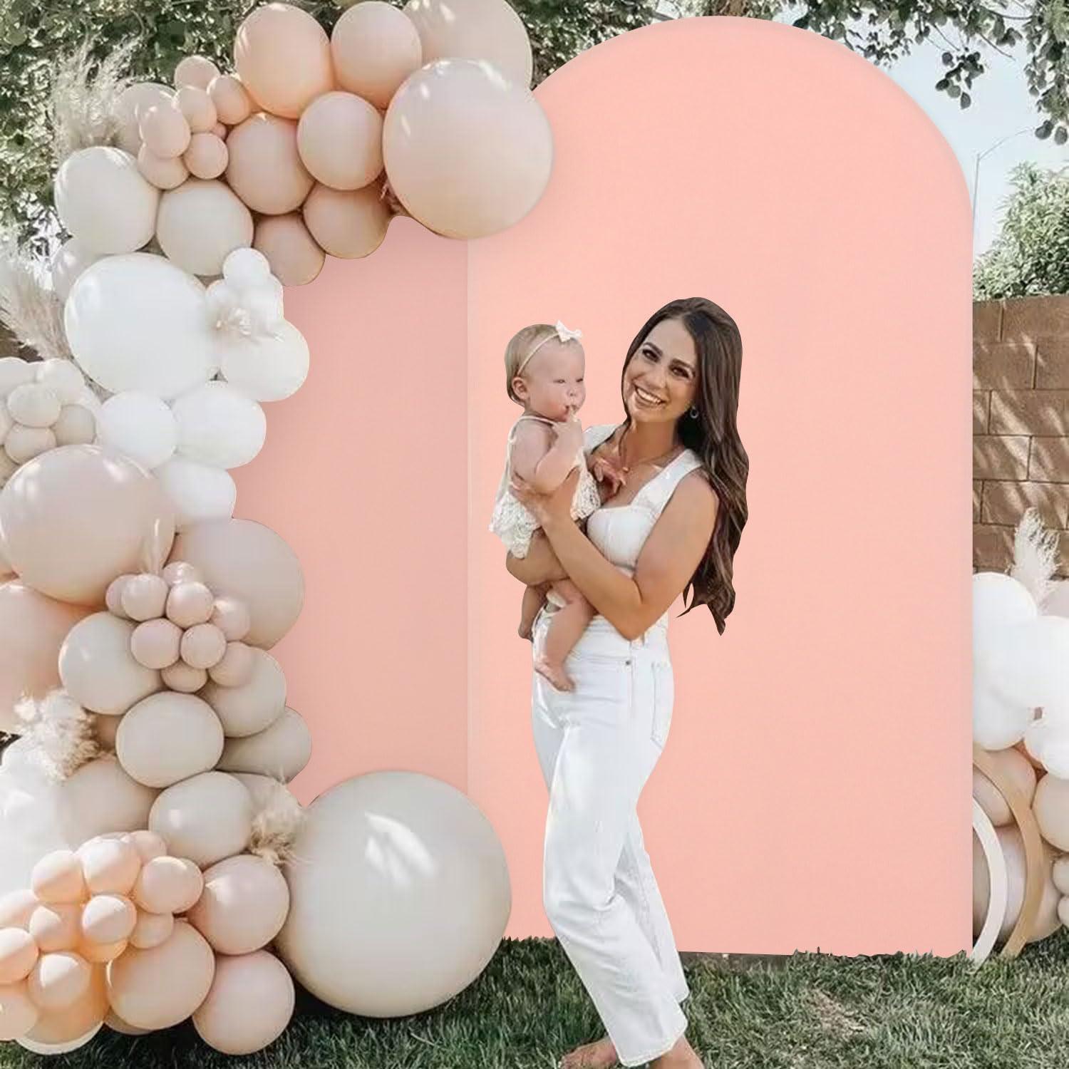 Cubierta de Arco Ajustada Spandex Rosa Polvoriento 0.64x1.52m