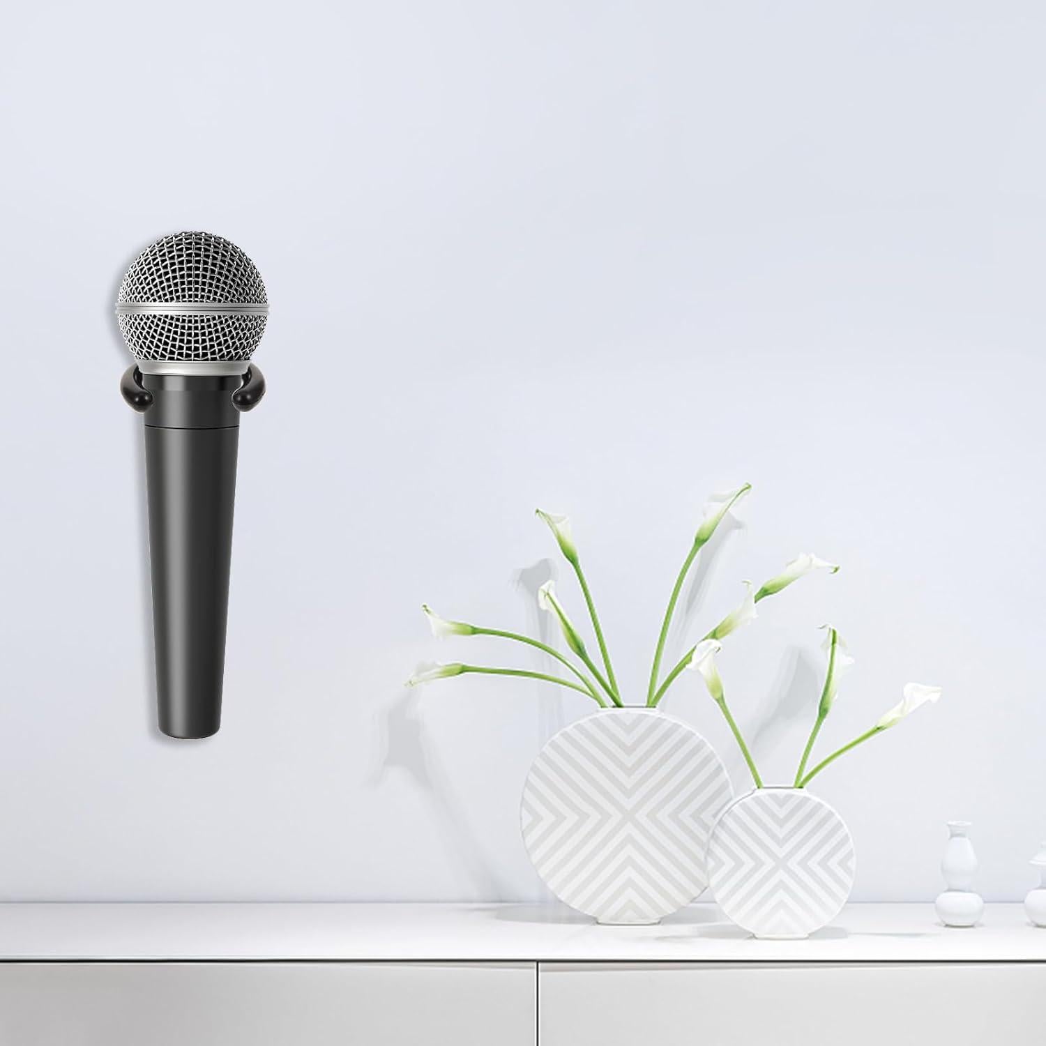 Soporte de Micrófono Montaje en Pared Milisten 12 Pcs Negro