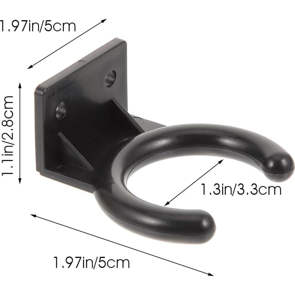 Soporte de Micrófono Montaje en Pared Milisten 12 Pcs Negro