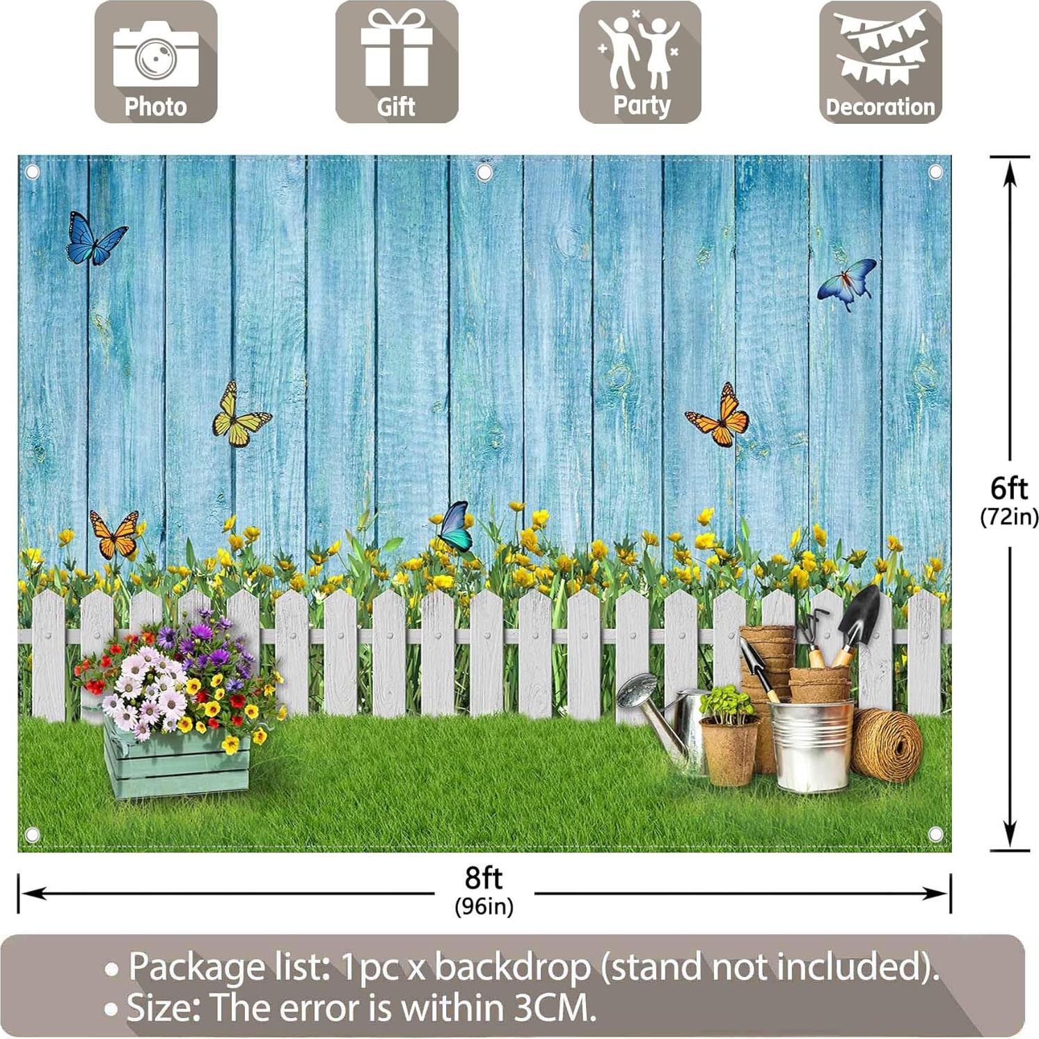 Telón de Fondo de Fotografía ZTHMOE 2.44x1.83m Floral