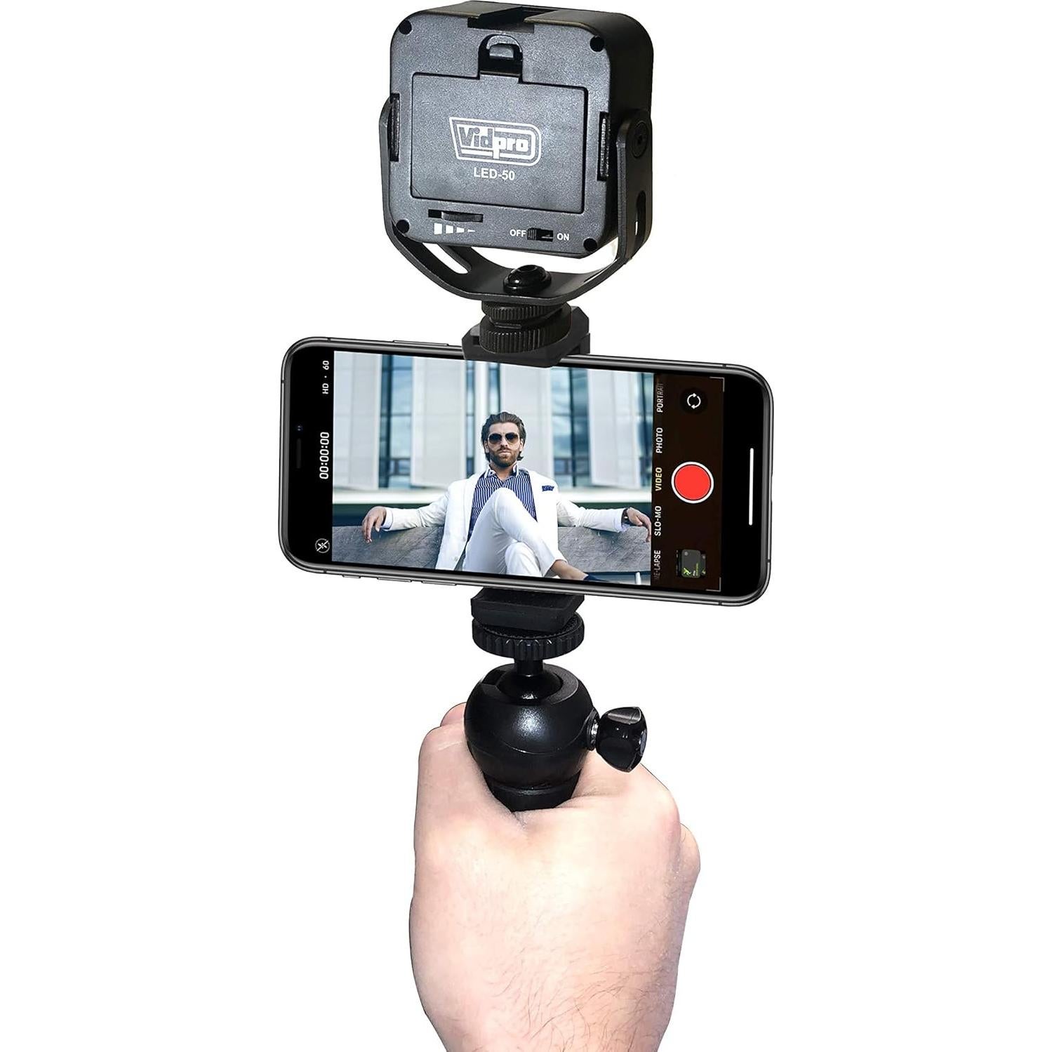 Luz LED Vidpro LED-50 para Fotografía y Video con Regulador