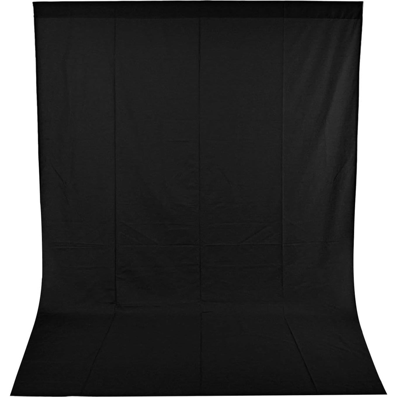 Fondo de Pantalla Negro 5x2.1m MTMETY para Fotografía y Video