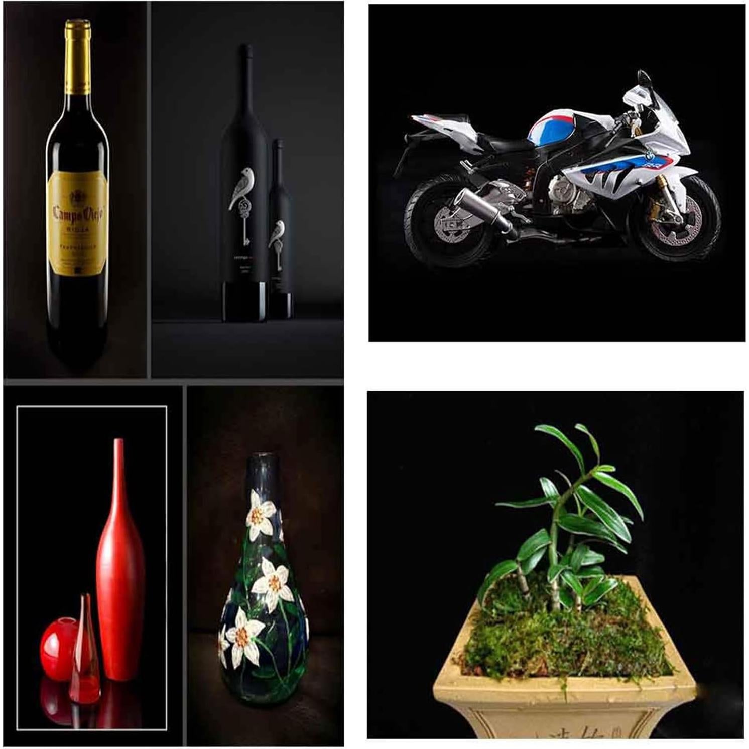 Fondo de Pantalla Negro 5x2.1m MTMETY para Fotografía y Video