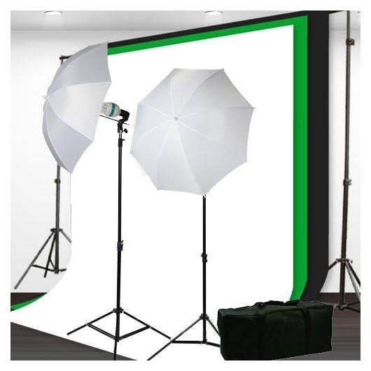 Kit de Iluminación Fancierstudio FKZ04 con 3 Fondos 10x6m