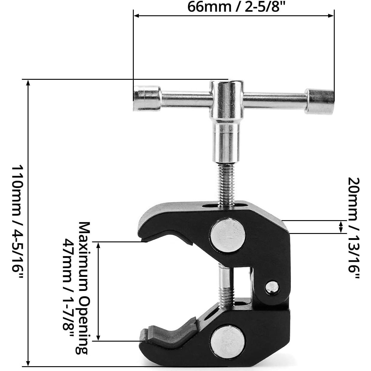 QWORK Super Clamp para Fotografía - 4 Piezas, Soporte de Luz