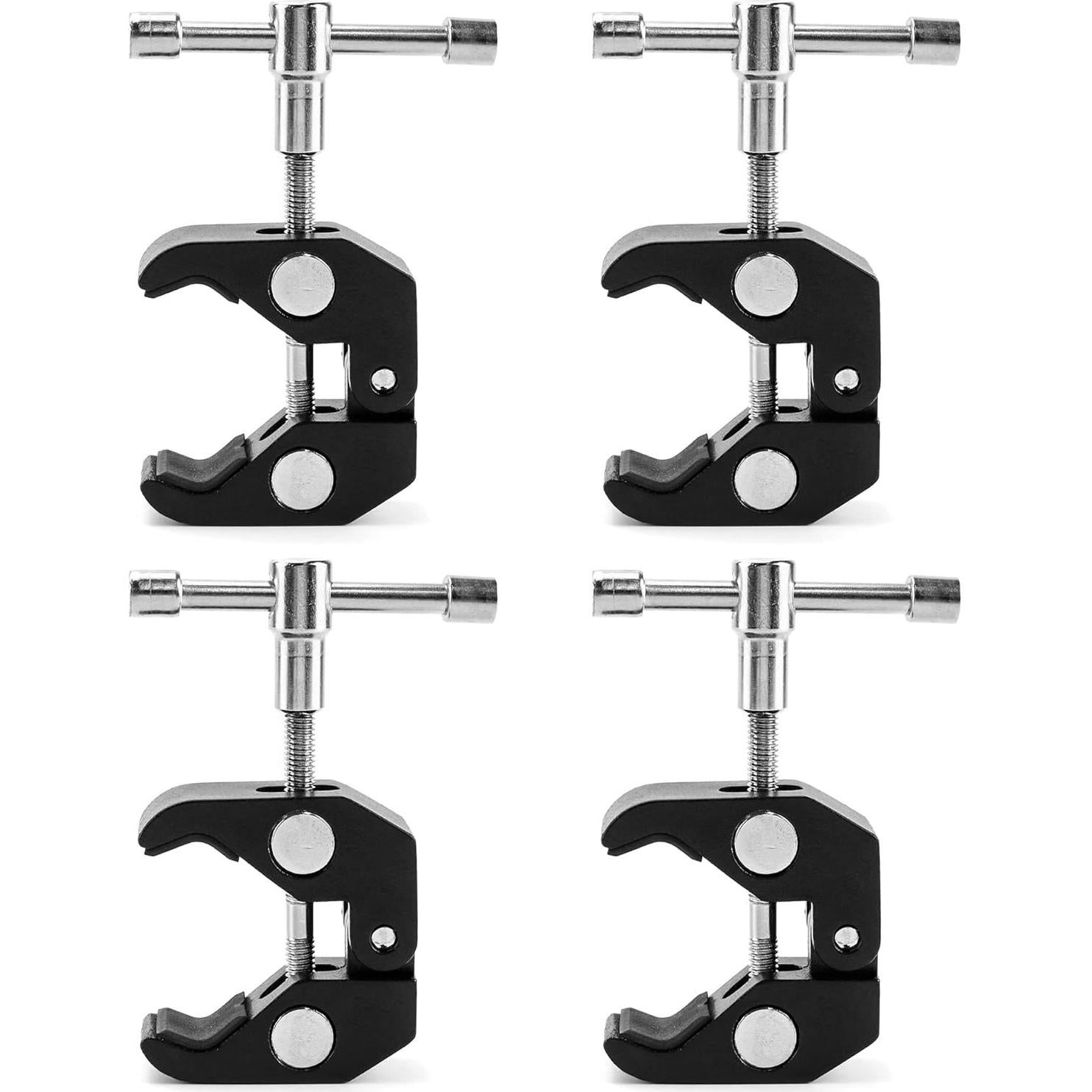 QWORK Super Clamp para Fotografía - 4 Piezas, Soporte de Luz