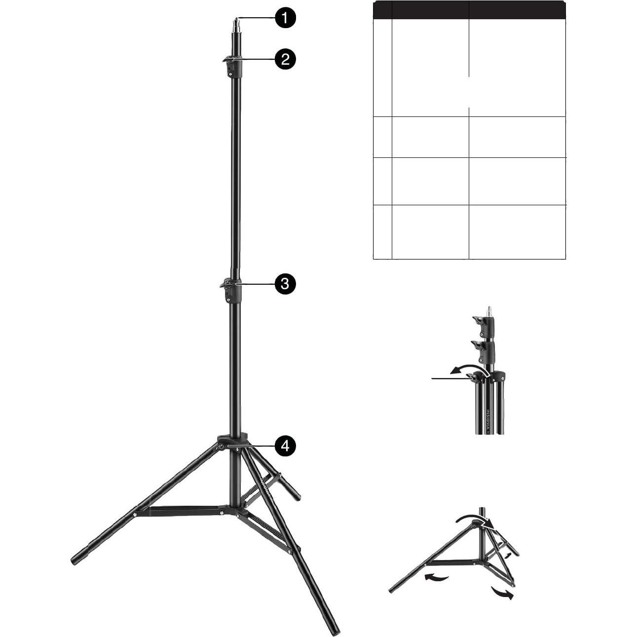 Soporte de Luz Insignia NS-DLS75SBK 182.88 cm 3 Secciones