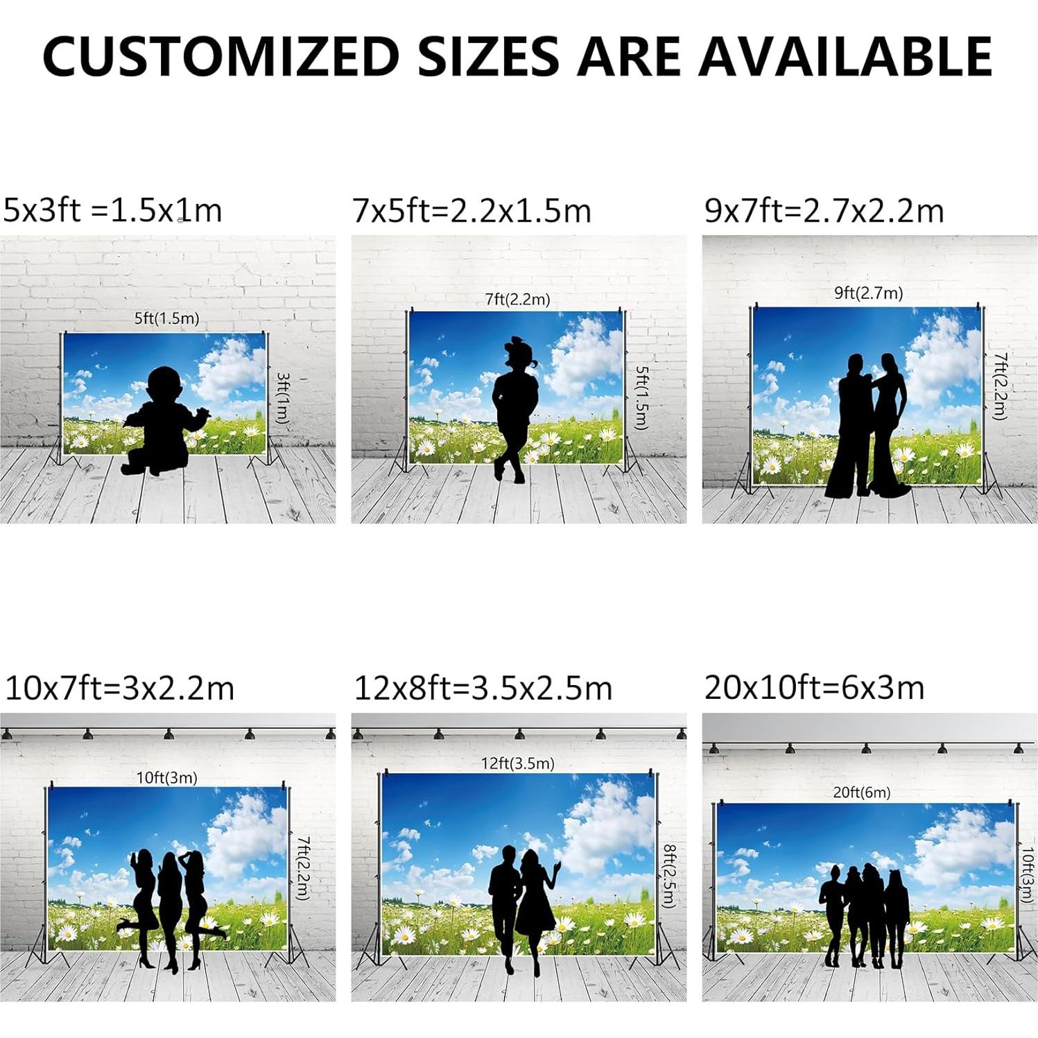 Fondo Fotográfico Renaiss 5x3ft Primavera Pradera Margaritas