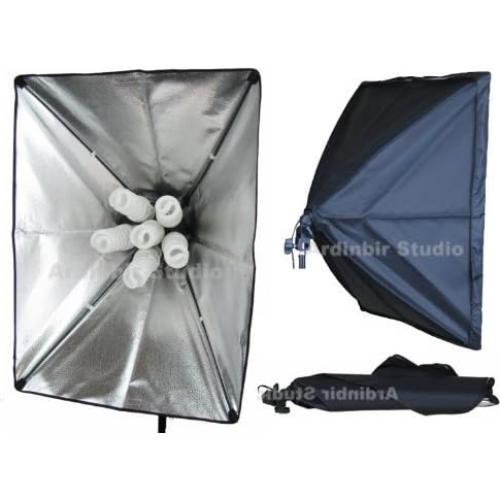 Kit de Iluminación de Video Ardinbir 1200W 5500K con Softbox 50x70cm