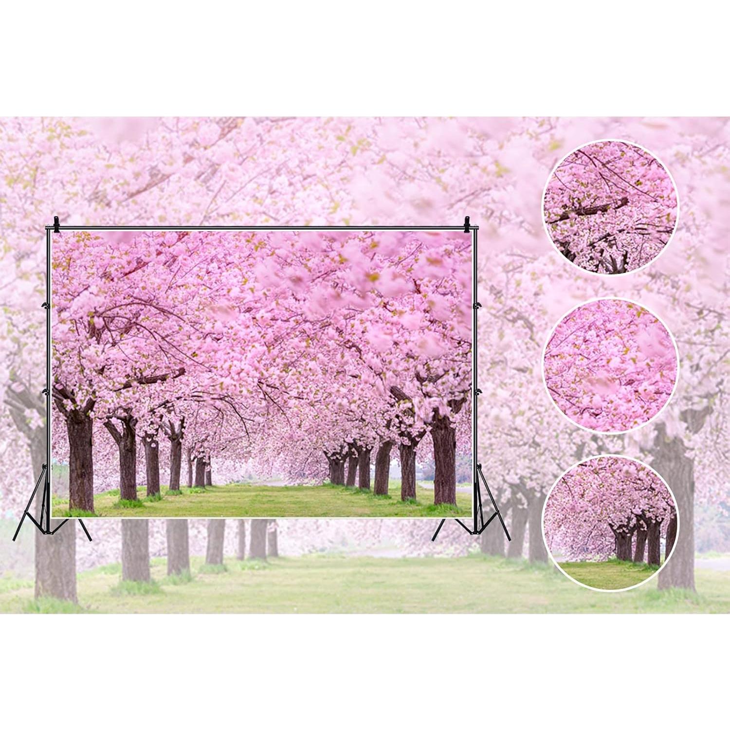 Fondo Fotográfico Flores de Cerezos 1.5x1m Vinilo Laeacco