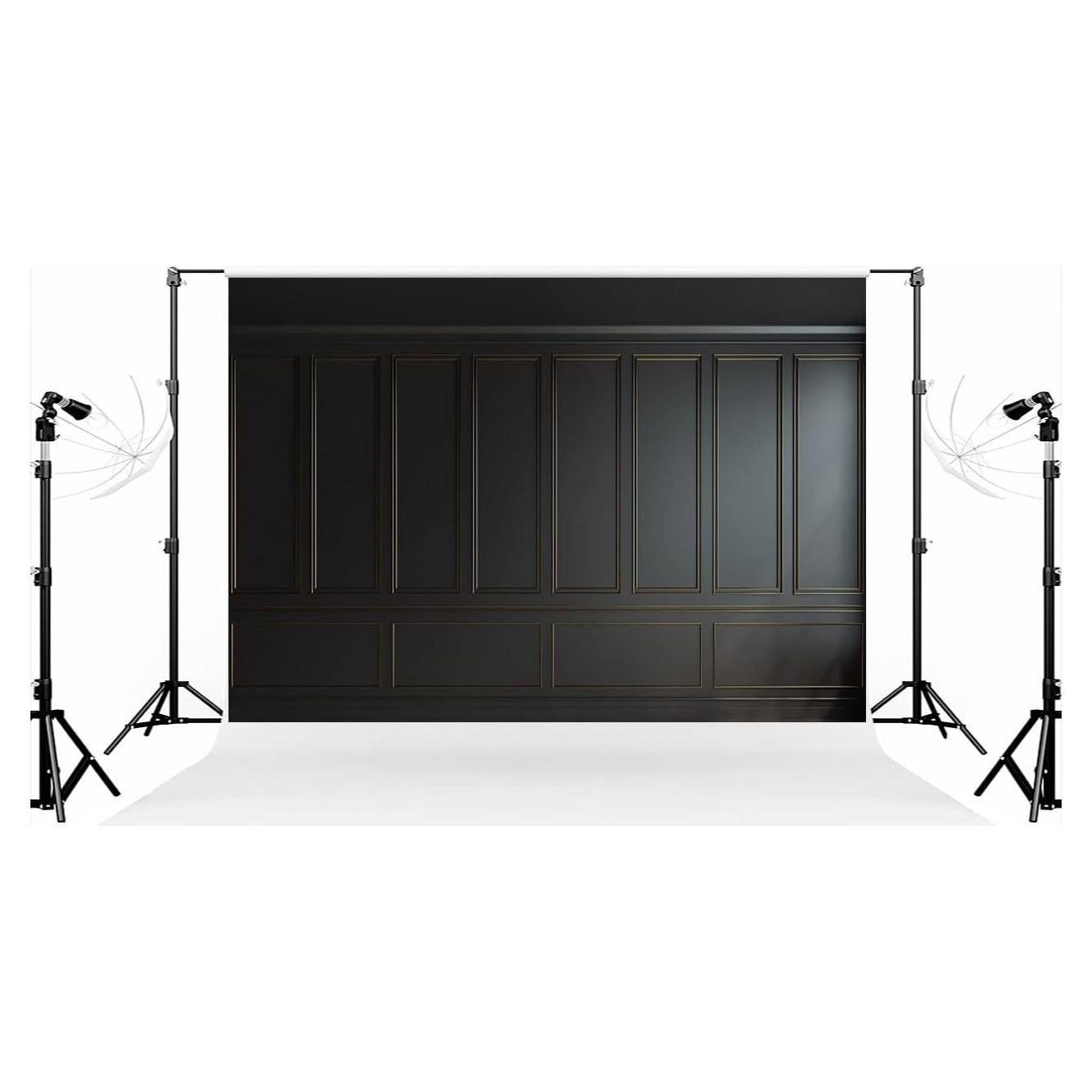 Fondo de Foto Kate 3x2m Microfibra Negra para Estudio