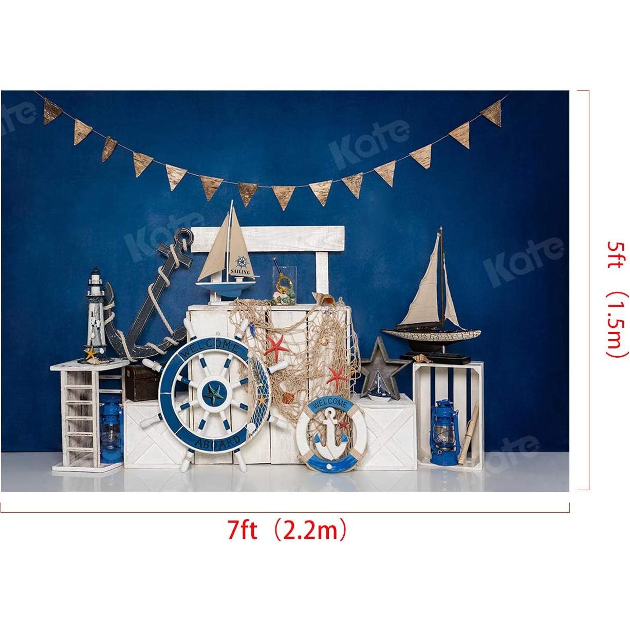 Fondo Fotográfico Azul Kate 2.2m x 1.5m para Cumpleaños