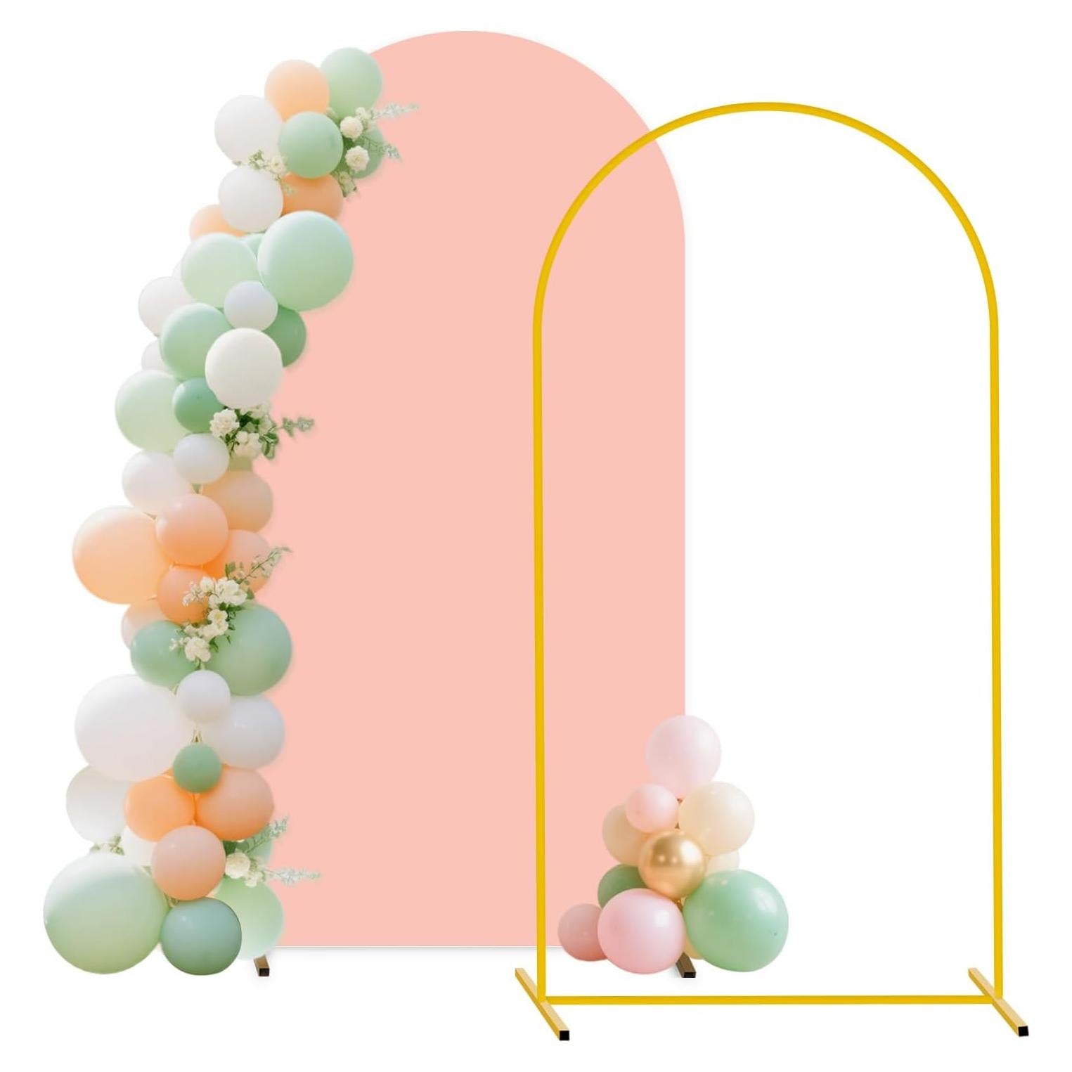 Soporte de Fondo de Arco FUHSY 2.2m con Cubierta Spandex Rosa