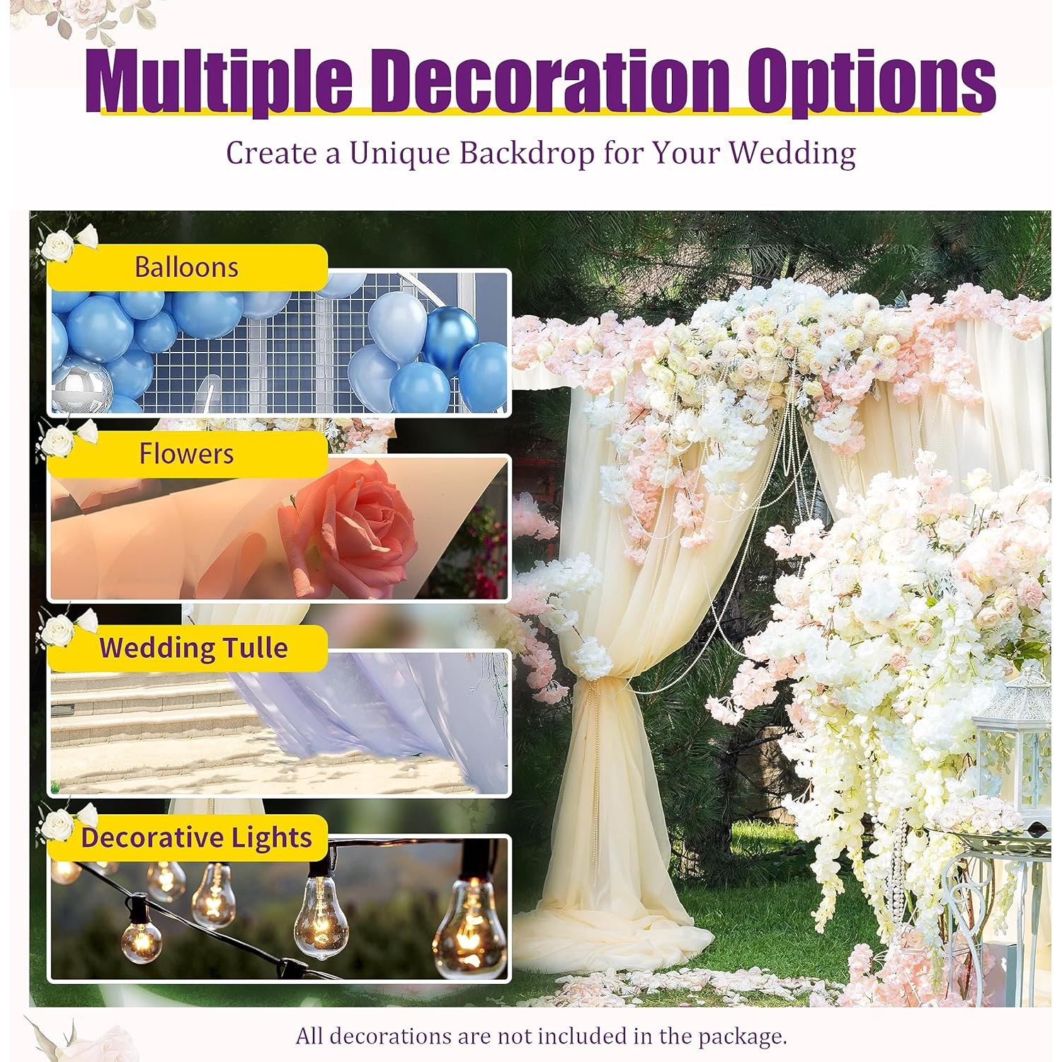 Soporte de Fondo 6x3 m GuGeYans para Bodas y Eventos