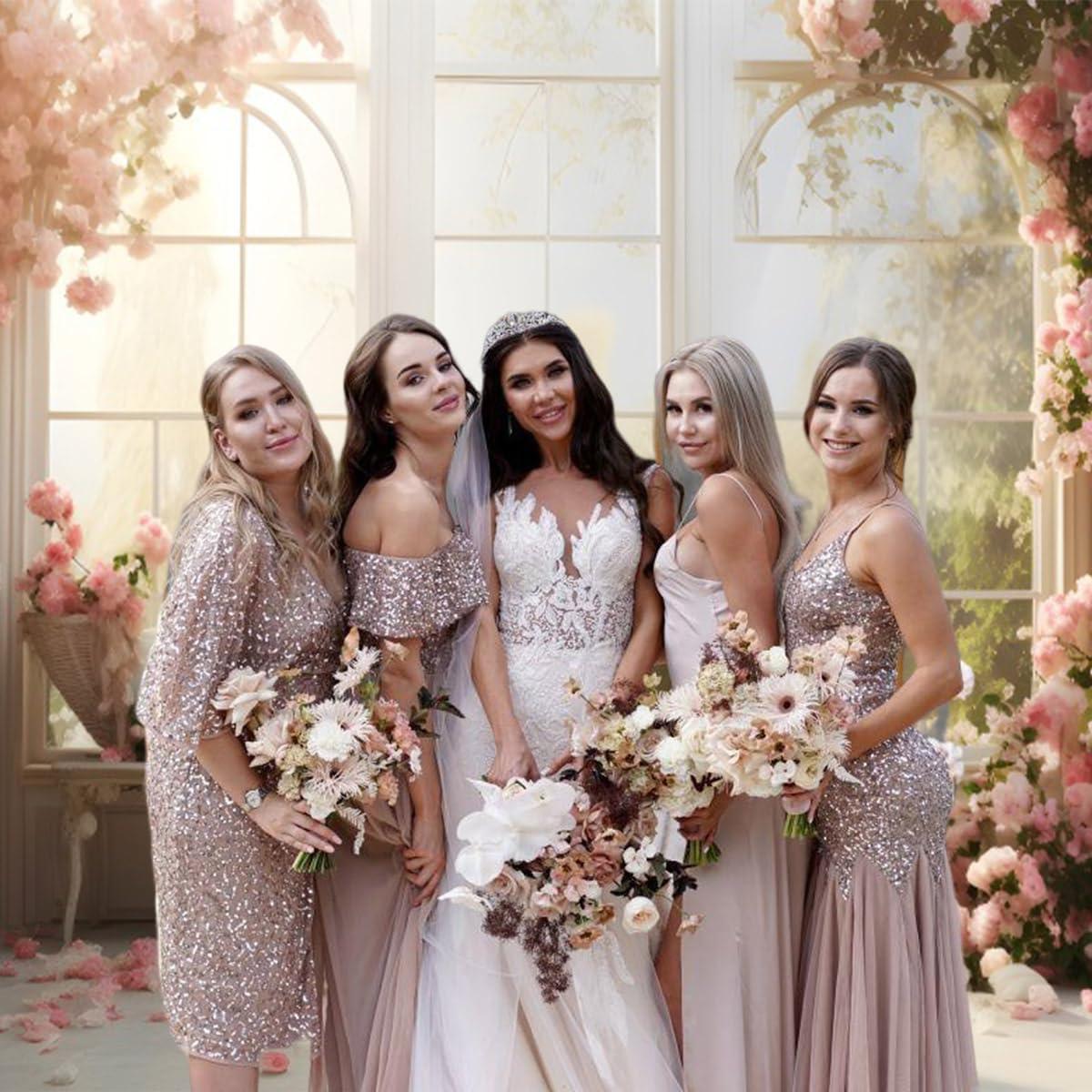 Fondo de Fotografía Floral Rosa 2.7x1.8m Poliester Vie Savaran