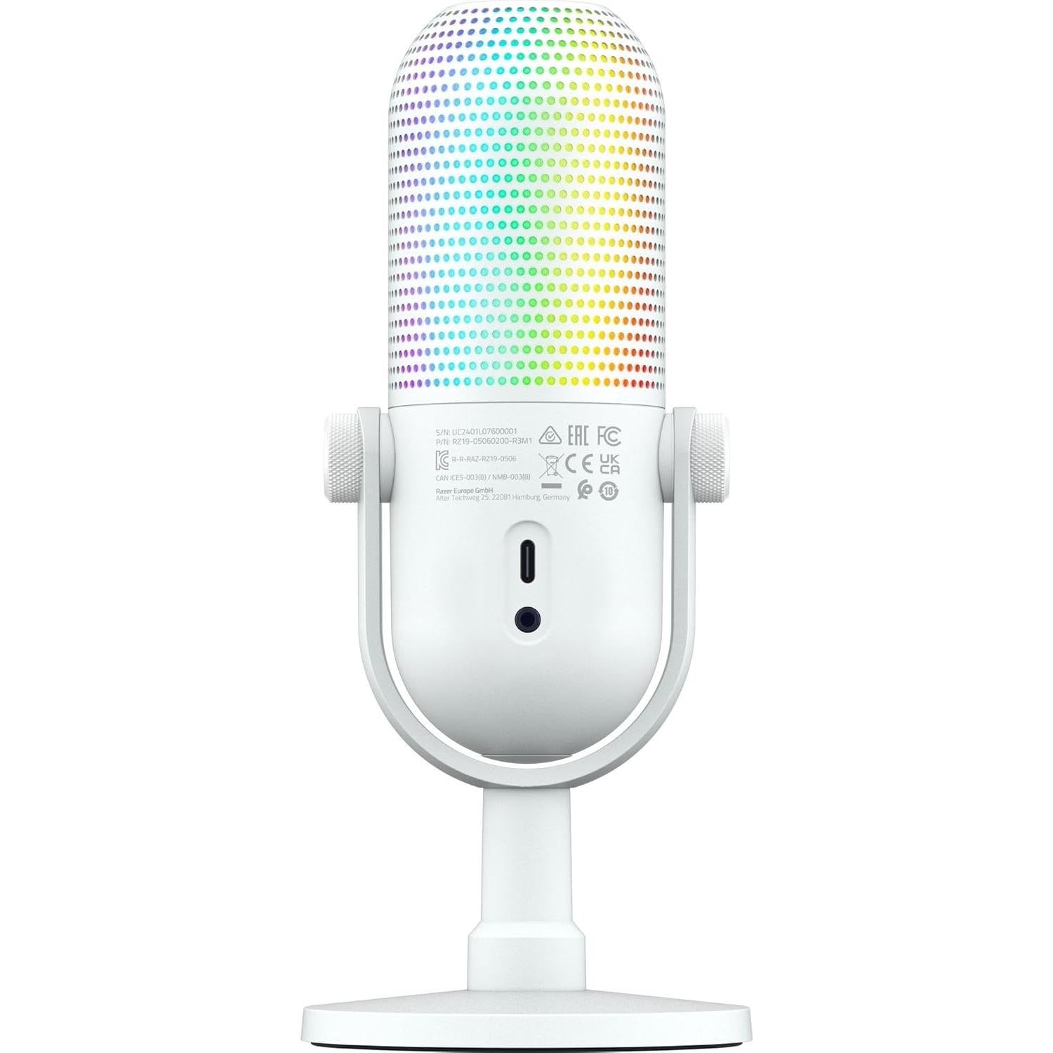 Micrófono USB Razer Seiren V3 Chroma RGB - Blanco, 20Hz-20kHz