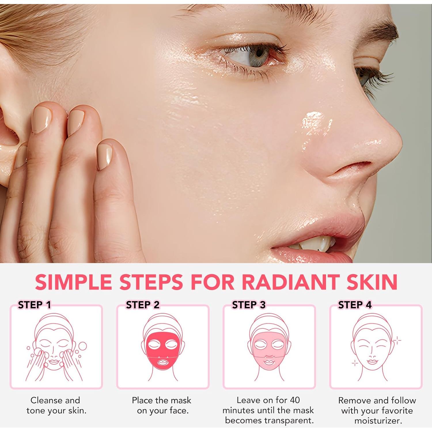 Mascarilla Hidratante IDUCEN con Colágeno y Probioticos 4 Pzas