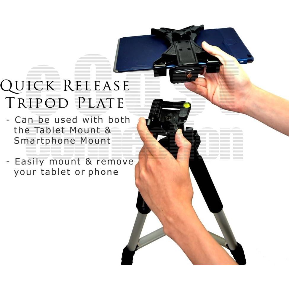 Trípode Acuvar Pro Series 57" Aluminio + Soporte Tablet + Control Remoto