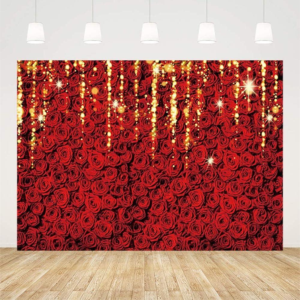 Fondo de Fotografía 2.1x1.5m AIBIIN Rosa Rojas Bokeh Brillante