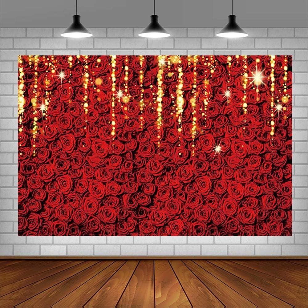 Fondo de Fotografía 2.1x1.5m AIBIIN Rosa Rojas Bokeh Brillante