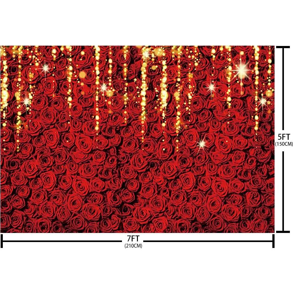 Fondo de Fotografía 2.1x1.5m AIBIIN Rosa Rojas Bokeh Brillante