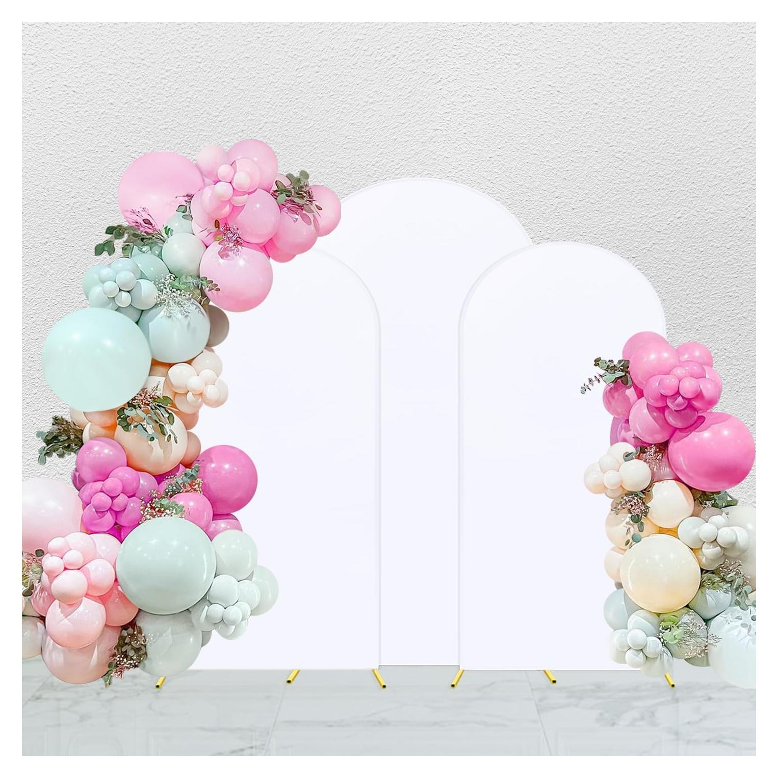 Cubierta de fondo de arco Chiara 3 piezas Spandex Blanca 2.2m 2m 1.8m
