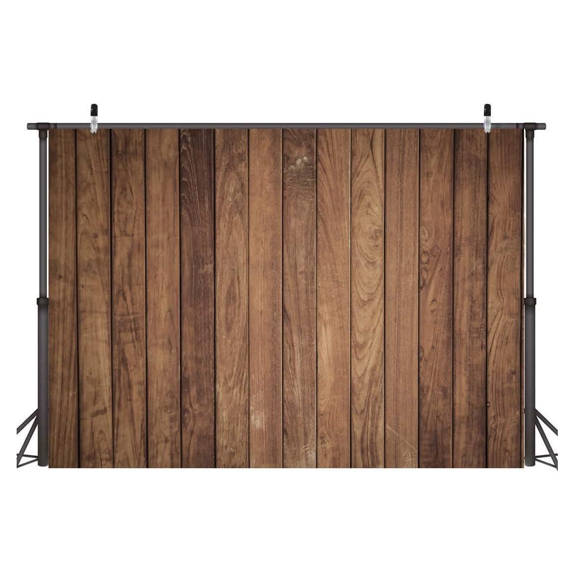 Fondo Fotográfico Vinilo 2.1x1.5m Madera Marrón Alltten