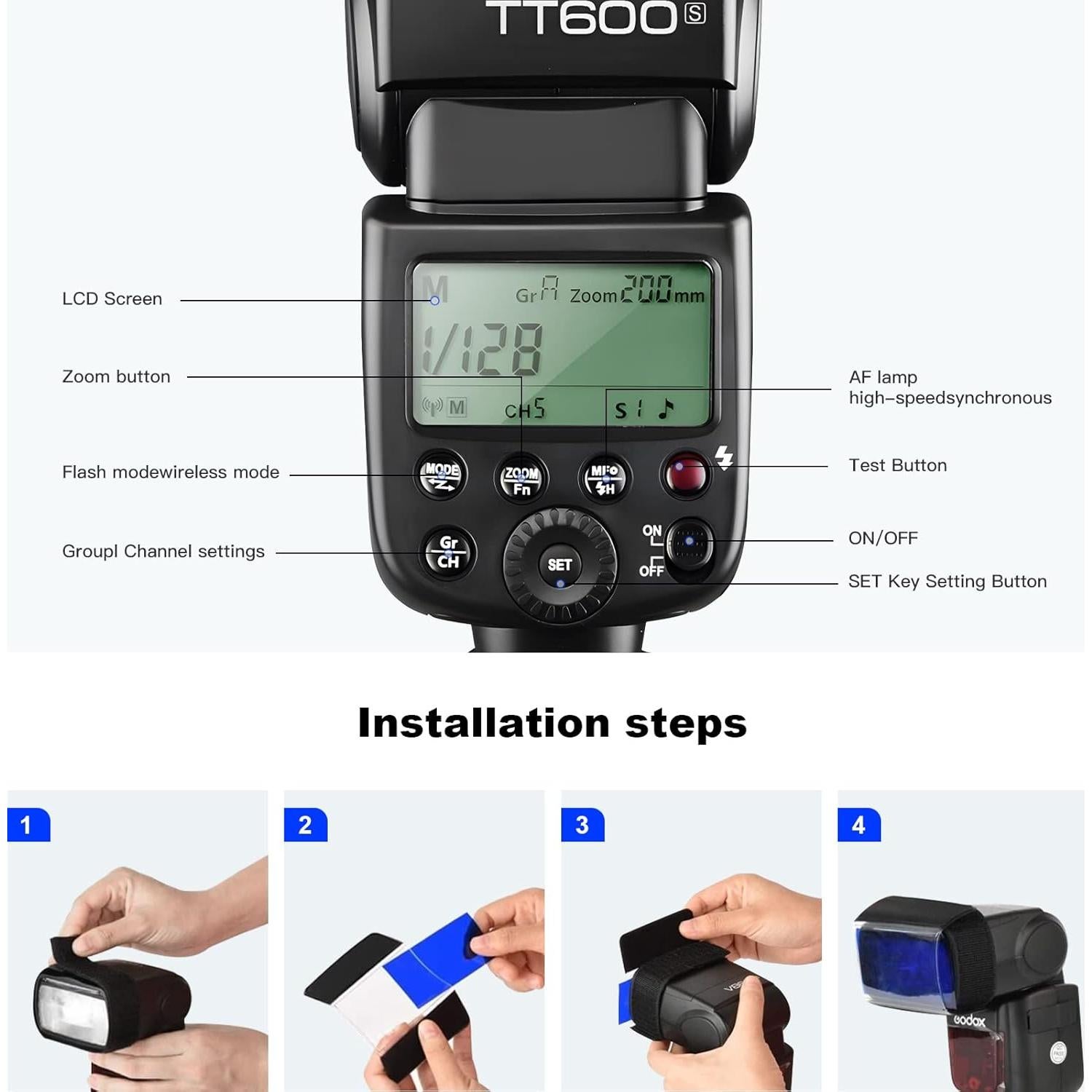 Flash Godox Thinklite TT600S GN60 Inalámbrico 2.4G para Sony