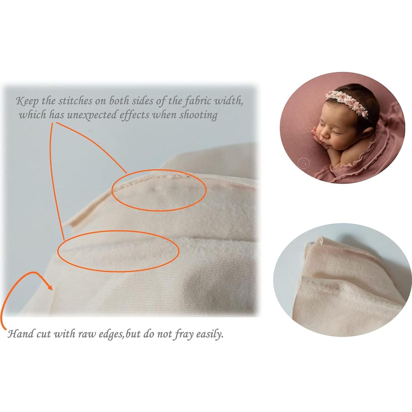 Conjunto de Fondos y Envolturas para Fotografía de Recién Nacidos Orraphtstu - Amarillo Claro