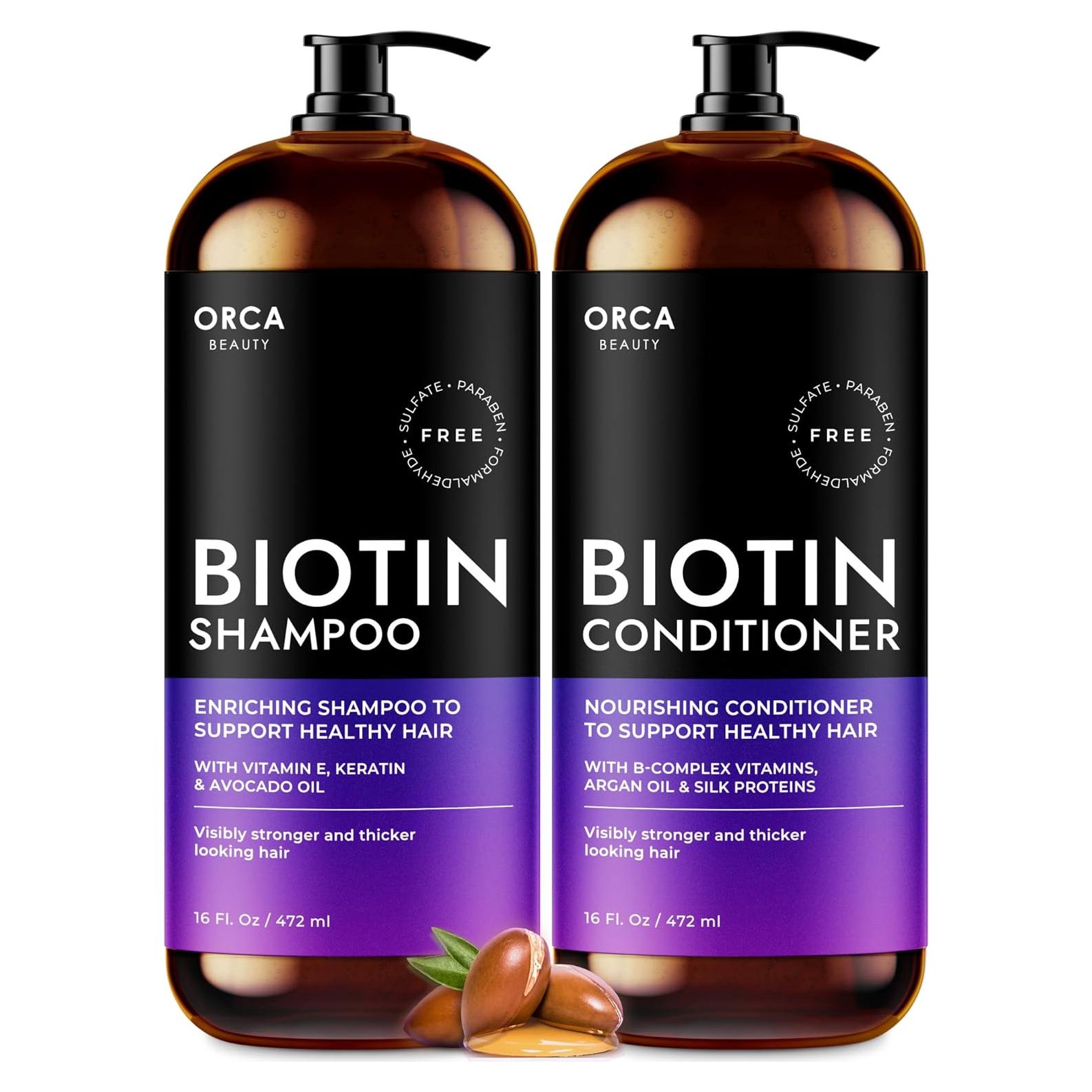 Set Champú y Acondicionador Biotina Orca Beauty 226g