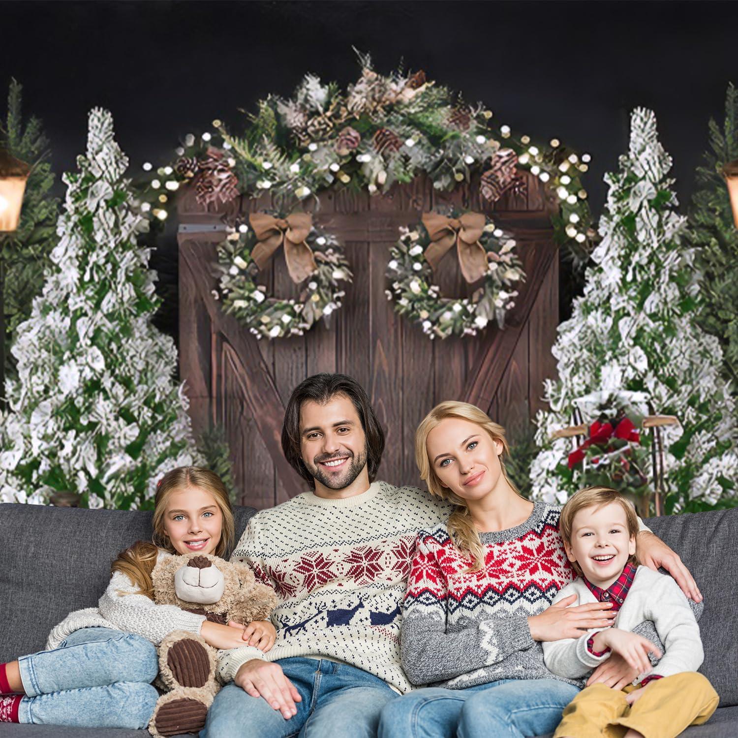 Fondo Fotográfico Navidad DASHAN 3x2m Verde Pino