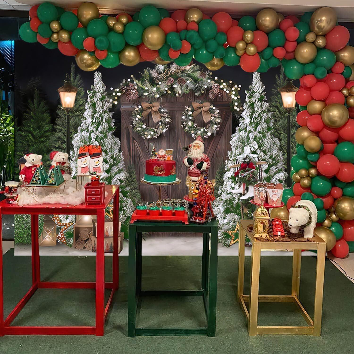 Fondo Fotográfico Navidad DASHAN 3x2m Verde Pino