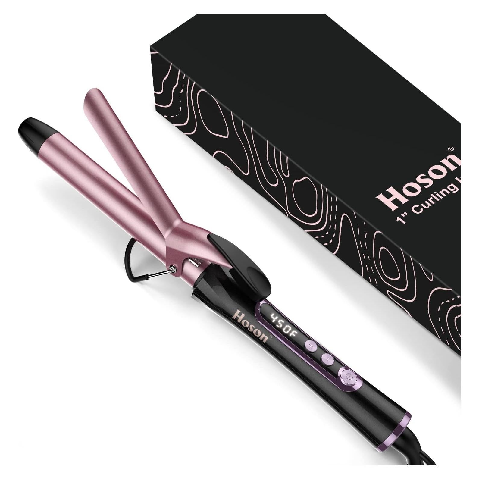 Plancha de Rizar Profesional Hoson 1 Pulgada Cerámica Oro Rosa