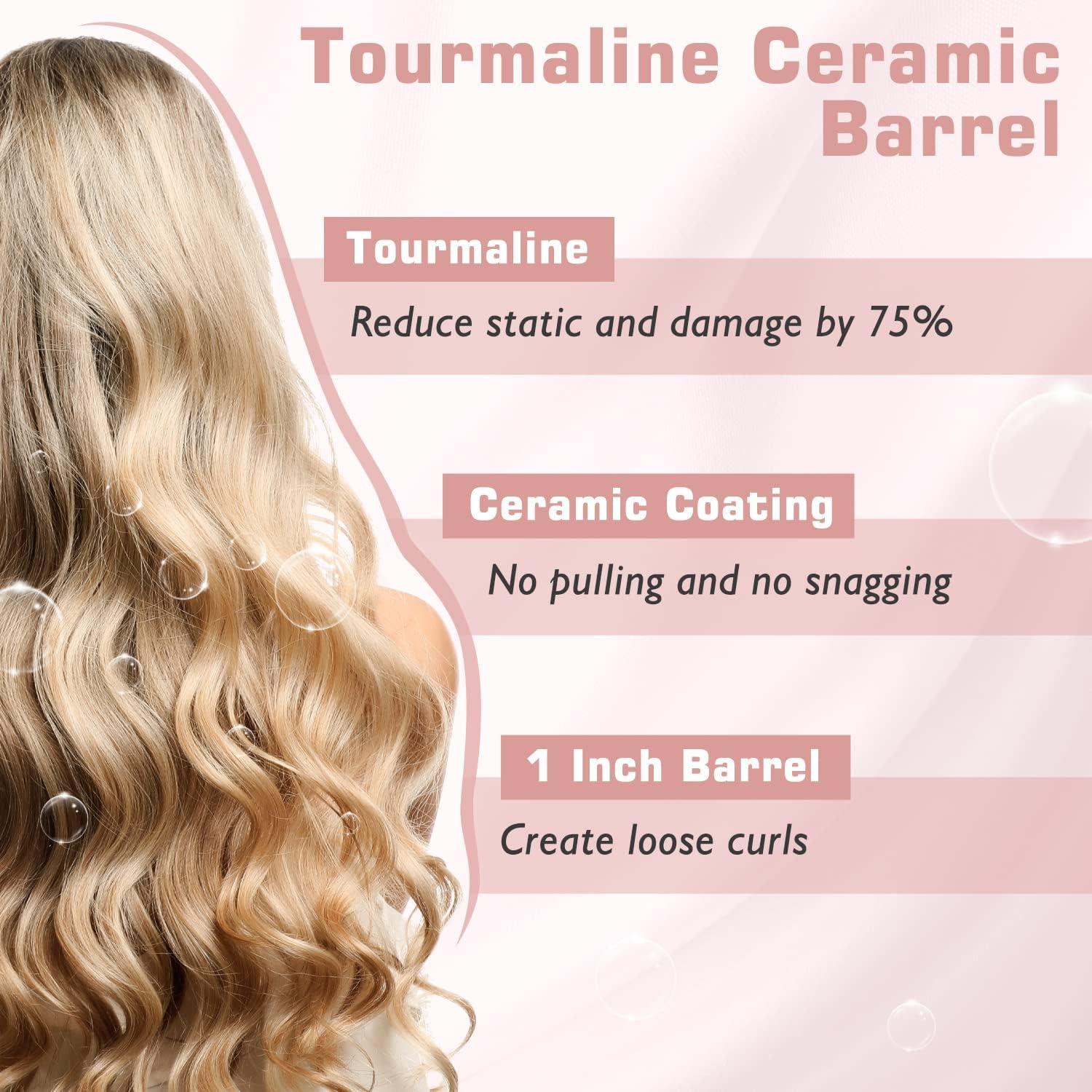 Plancha de Rizar Profesional Hoson 1 Pulgada Cerámica Oro Rosa