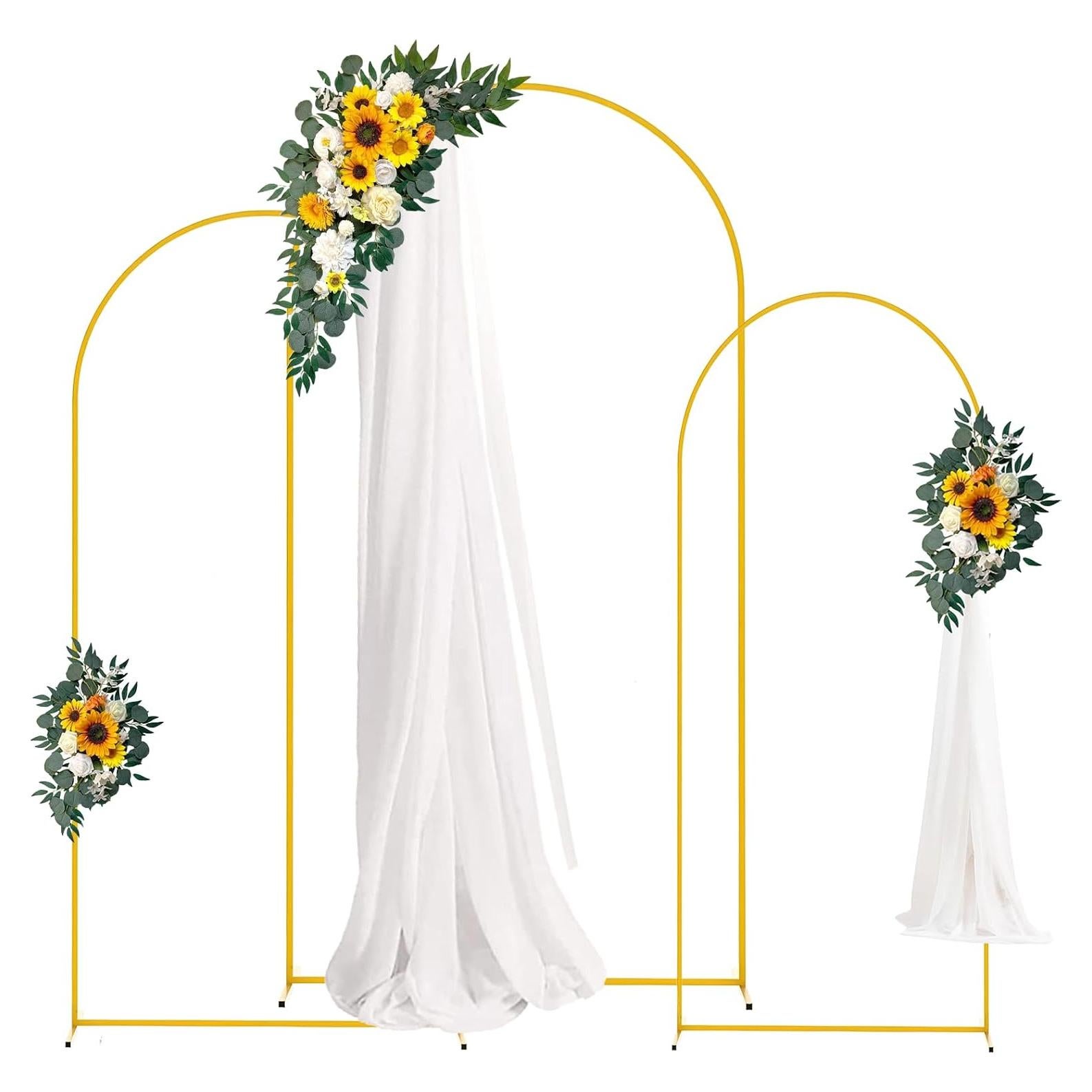 Soporte de fondo de arco dorado Ipalmay 2.2m/2m/1.8m para fiestas