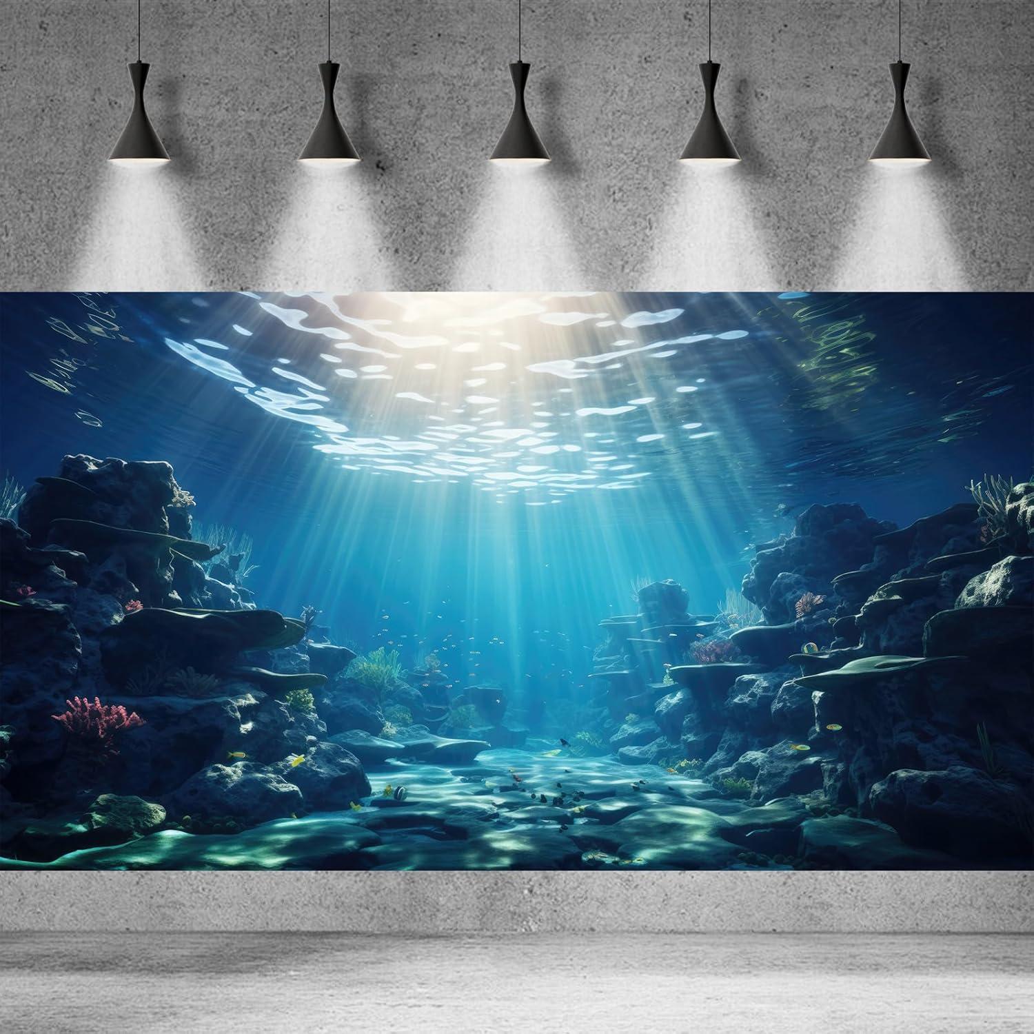 Fondo de Fotografía Submarino 7x5ft Mitivcati Vinilo