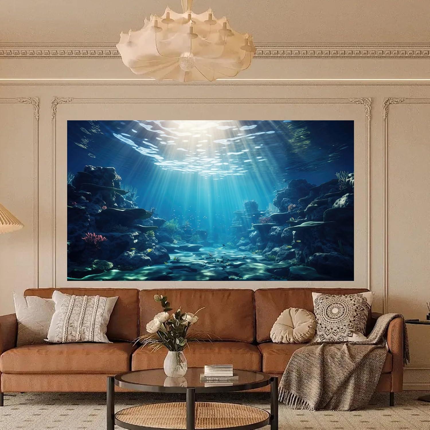 Fondo de Fotografía Submarino 7x5ft Mitivcati Vinilo